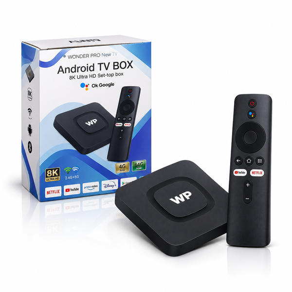 Wonder Pro New Android TV Box with Voice Remote, 4K Ultra HD Streaming